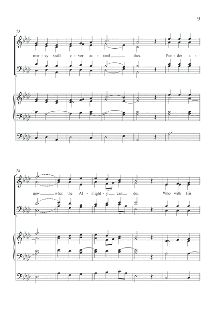 Praise to the Lord, the Almighty 4-Part scores gallery preview page 8