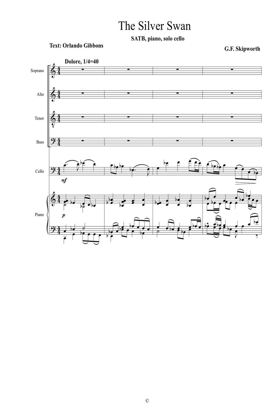 The Silver Swan The Silver Swan 4-Part scores gallery preview page 2