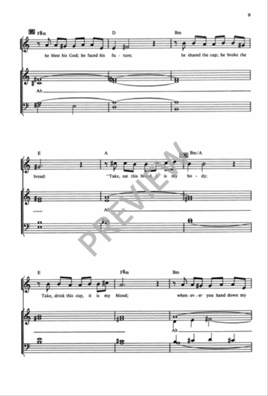 Tableprayer: Winter Name of God 4-Part scores gallery preview page 10