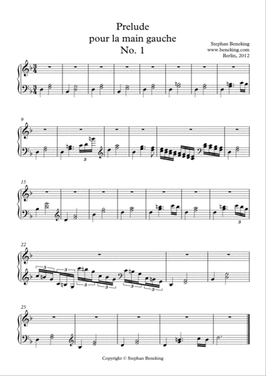 18 Preludes for one hand alone Piano Method scores gallery preview page 4