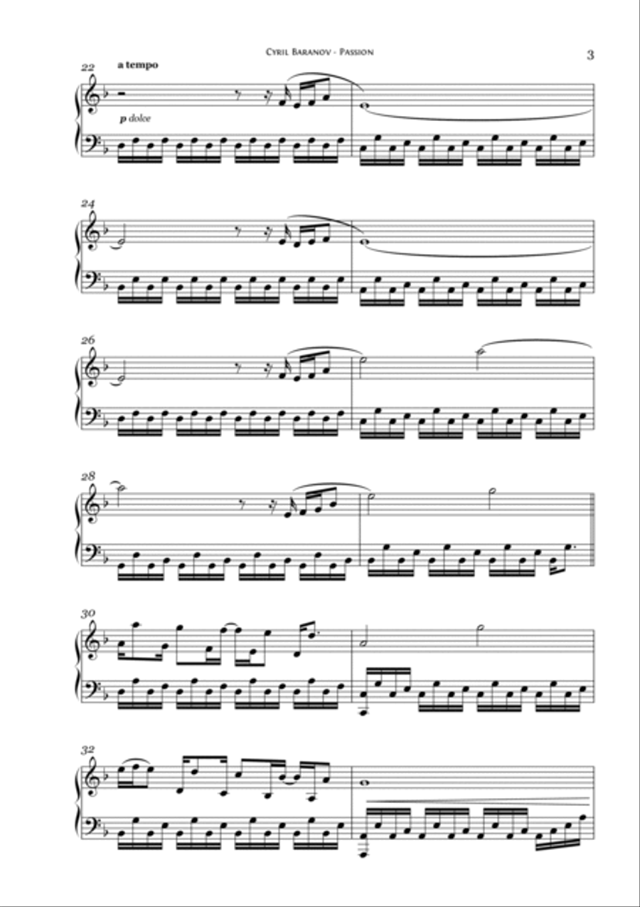 Passion Piano Solo scores gallery preview page 3