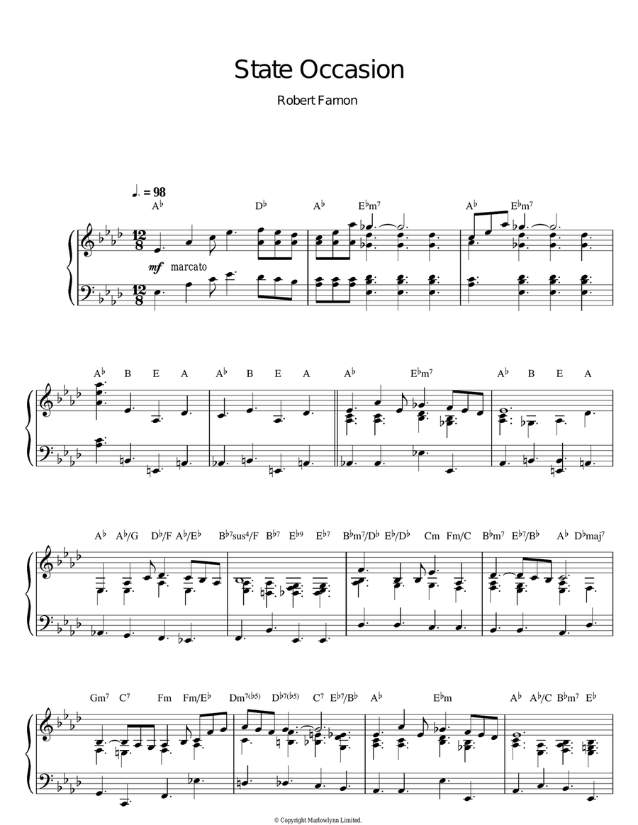State Occasion Piano Solo scores gallery preview page 1