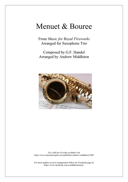 Menuet & Bourree for Saxophone Trio image number null