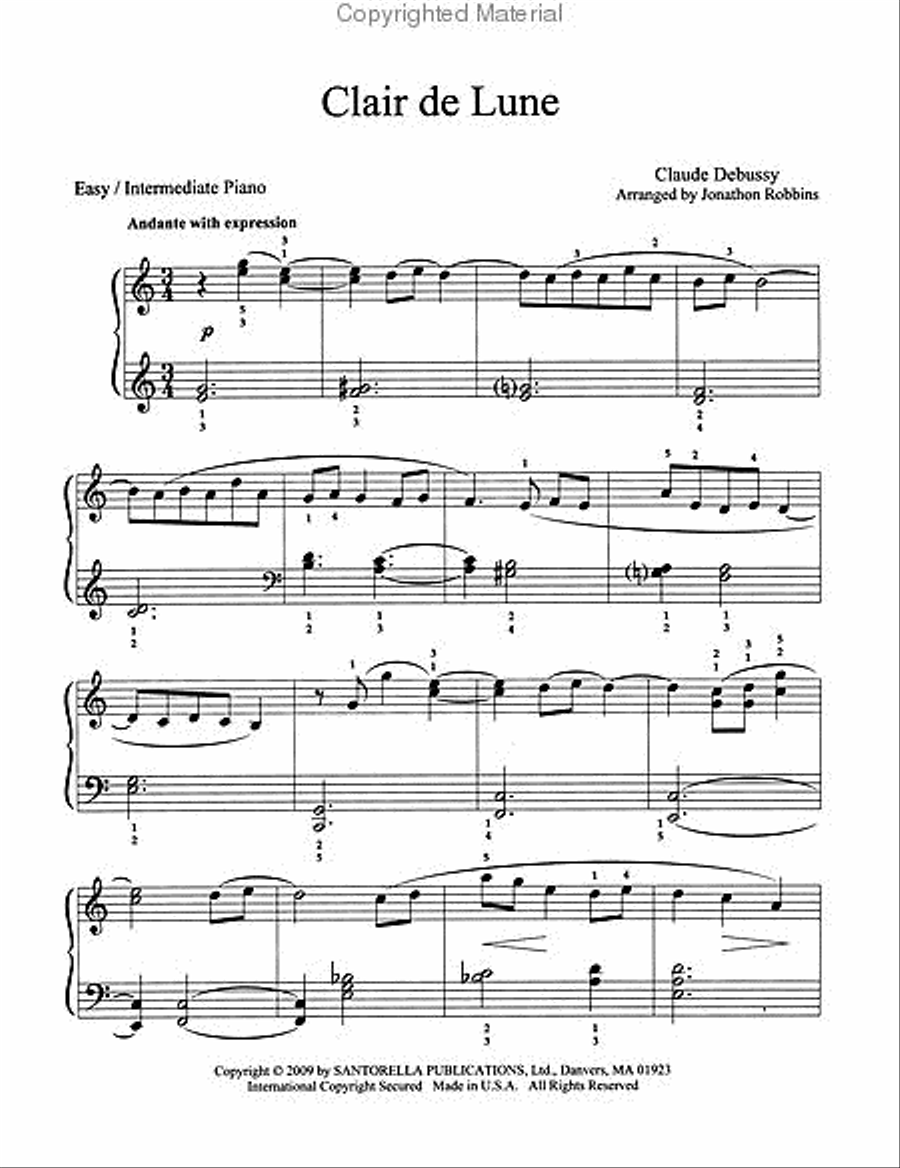 Clair de Lune and Reverie for Late Beginner to Early Intermediate Piano* with Performance CD Piano Solo scores gallery preview page 2