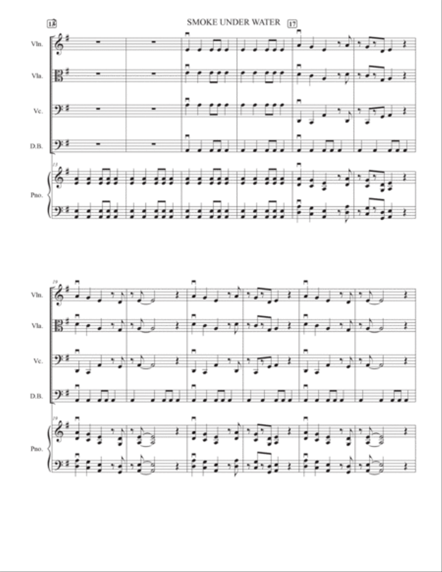 SMOKE UNDER WATER! String Orchestra scores gallery preview page 4