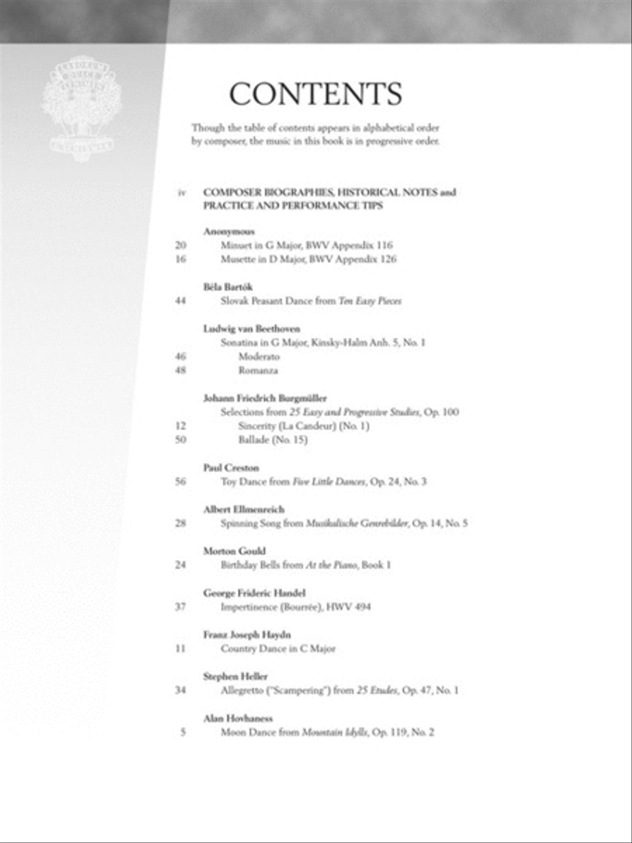 Baroque to Modern: Early Intermediate Level Piano Solo scores gallery preview page 2