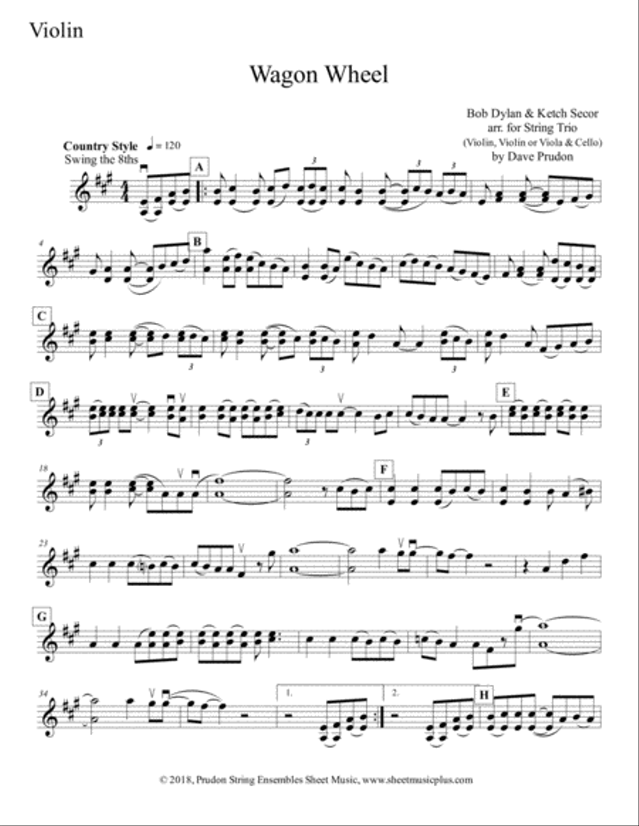Wagon Wheel String Trio scores gallery preview page 5