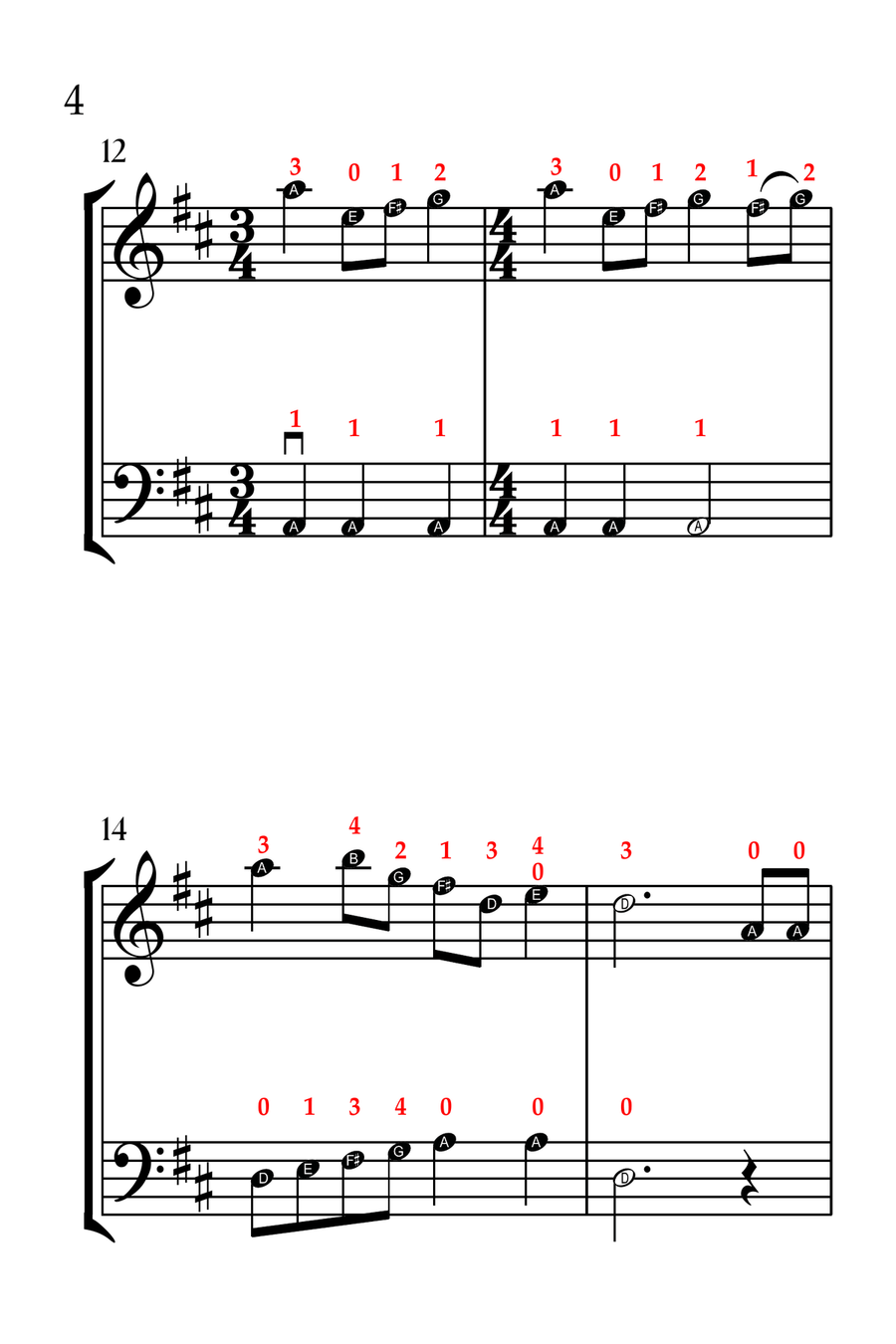 The Twelve Days of Christmas (VIOLIN AND CELLO - EASY LEVEL) String Duet scores gallery preview page 5
