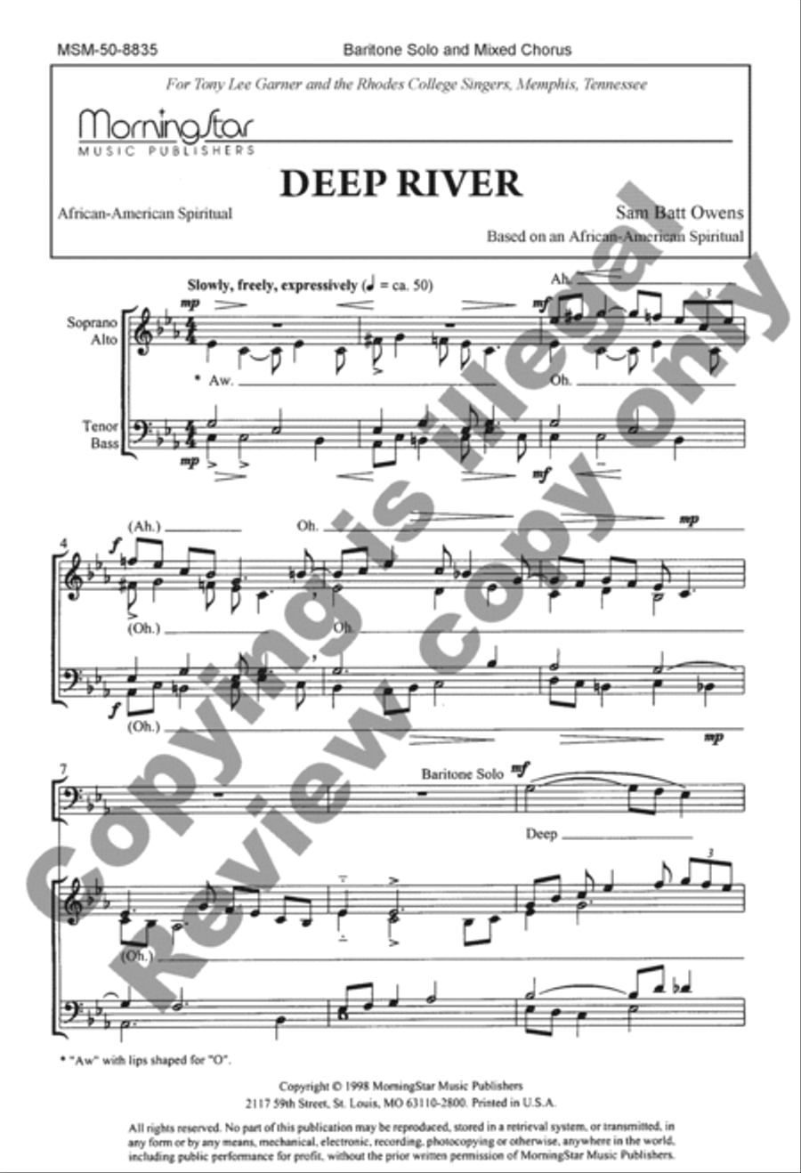 Deep River Deep River 4-Part scores gallery preview page 6