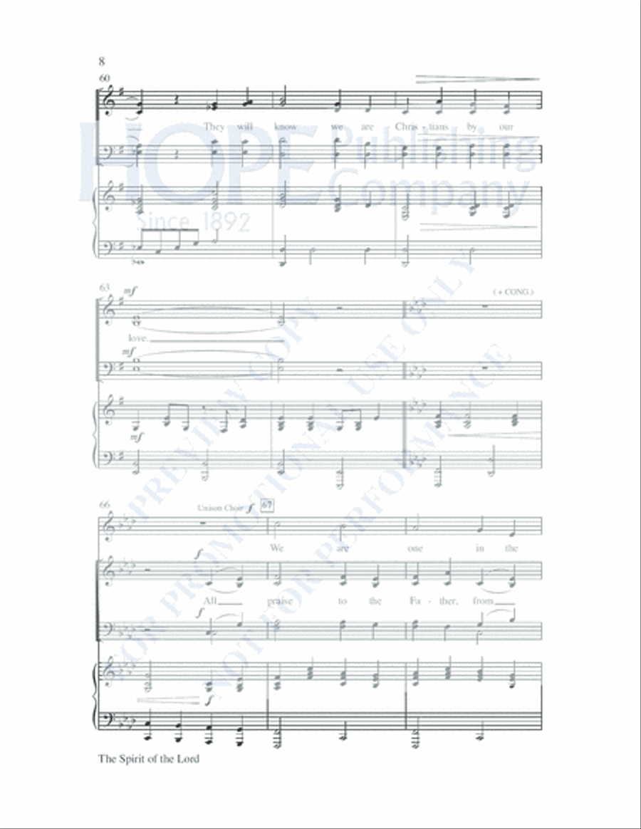 The Spirit of the Lord 4-Part scores gallery preview page 9