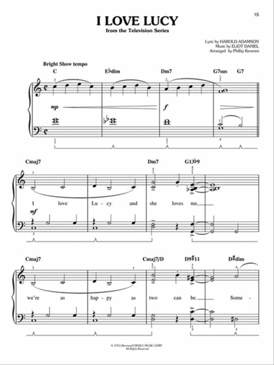 TV Themes Easy Piano scores gallery preview page 2