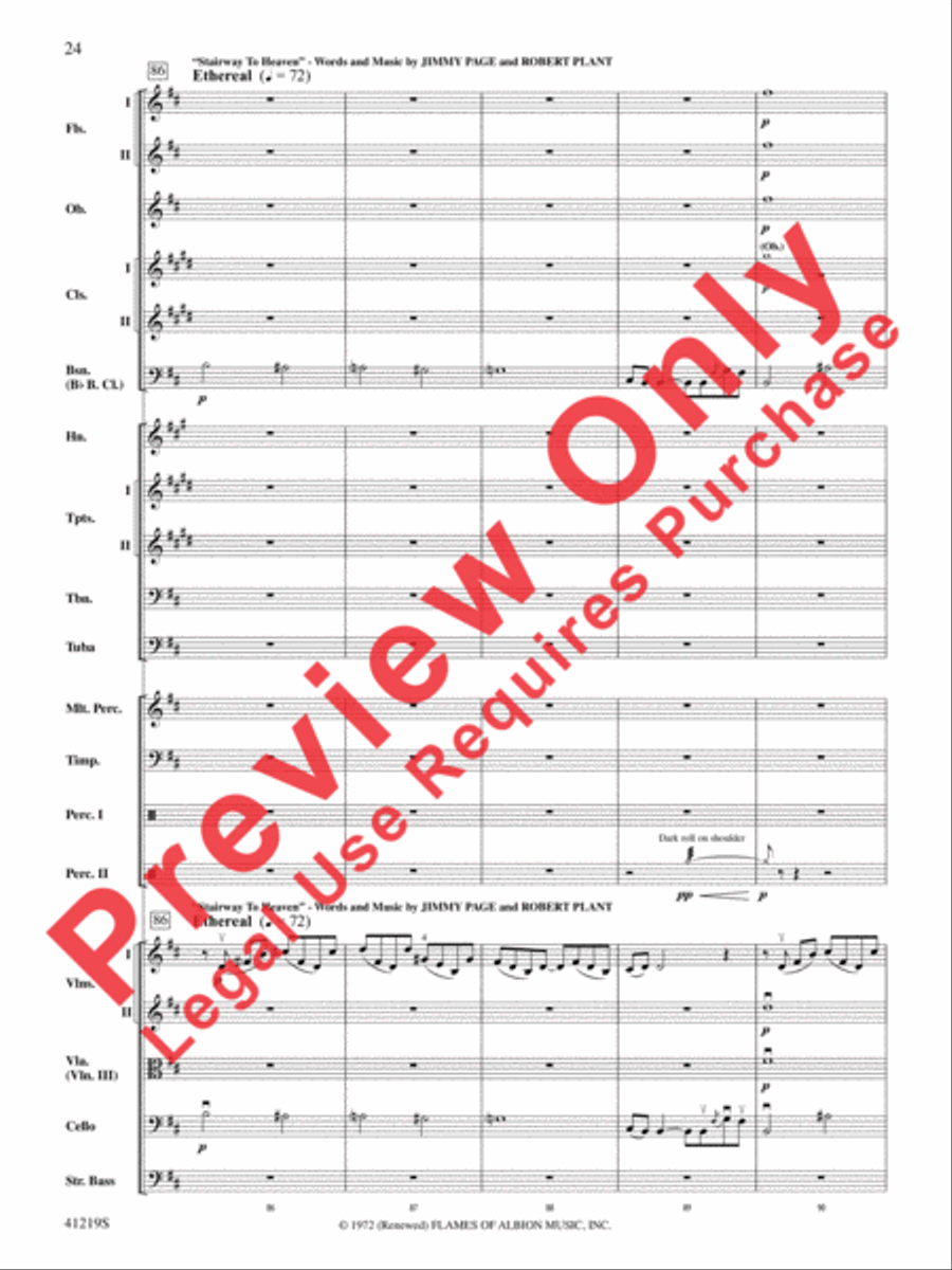 Led Zeppelin Reunion Full Orchestra scores gallery preview page 25