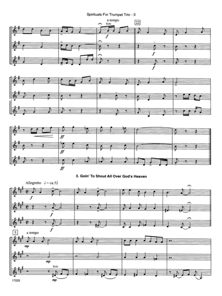 Spirituals For Trumpet Trio - Full Score