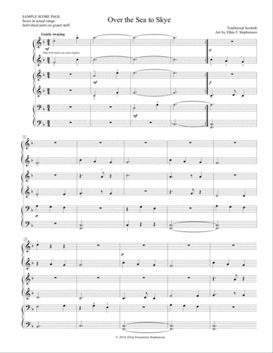 Over the Sea to Sky (1P/6H) Easy Piano scores gallery preview page 1