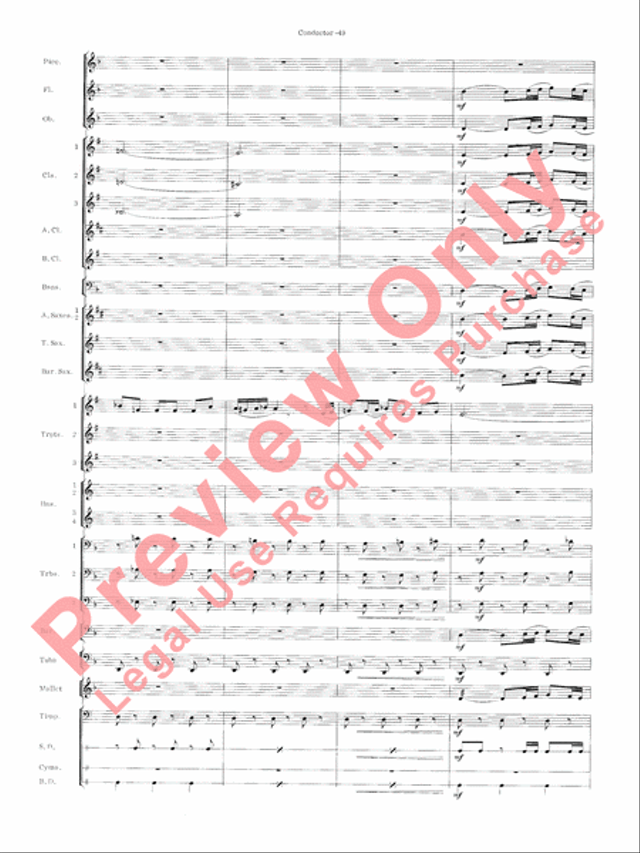 Carmen Suite Concert Band scores gallery preview page 51
