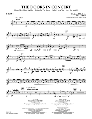 The Doors in Concert (arr. Paul Murtha) - F Horn 1