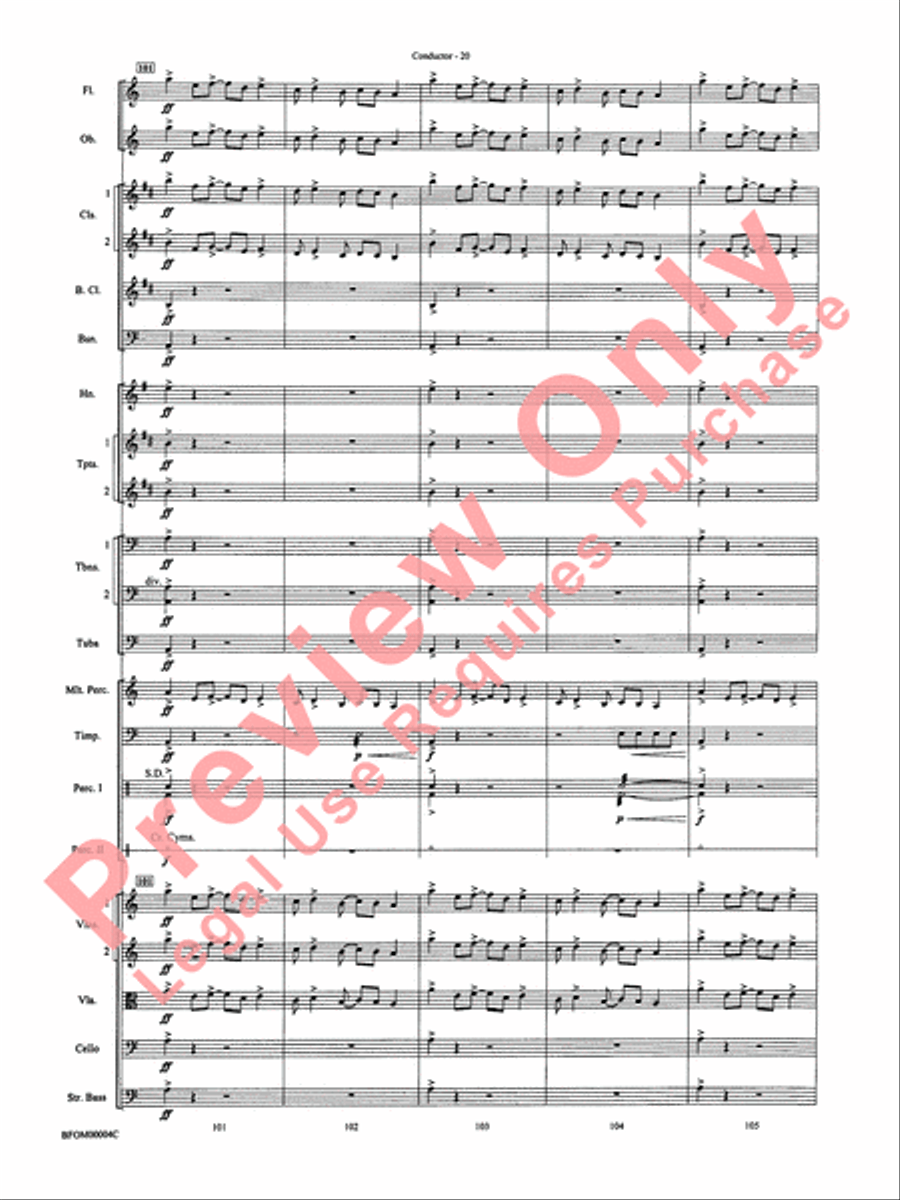 Rites of Tamburo Full Orchestra scores gallery preview page 23