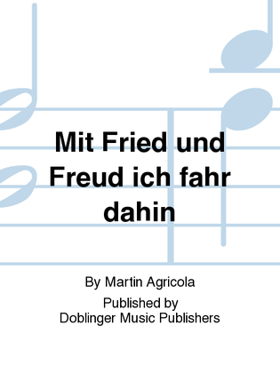 Book cover for Mit Fried und Freud ich fahr dahin