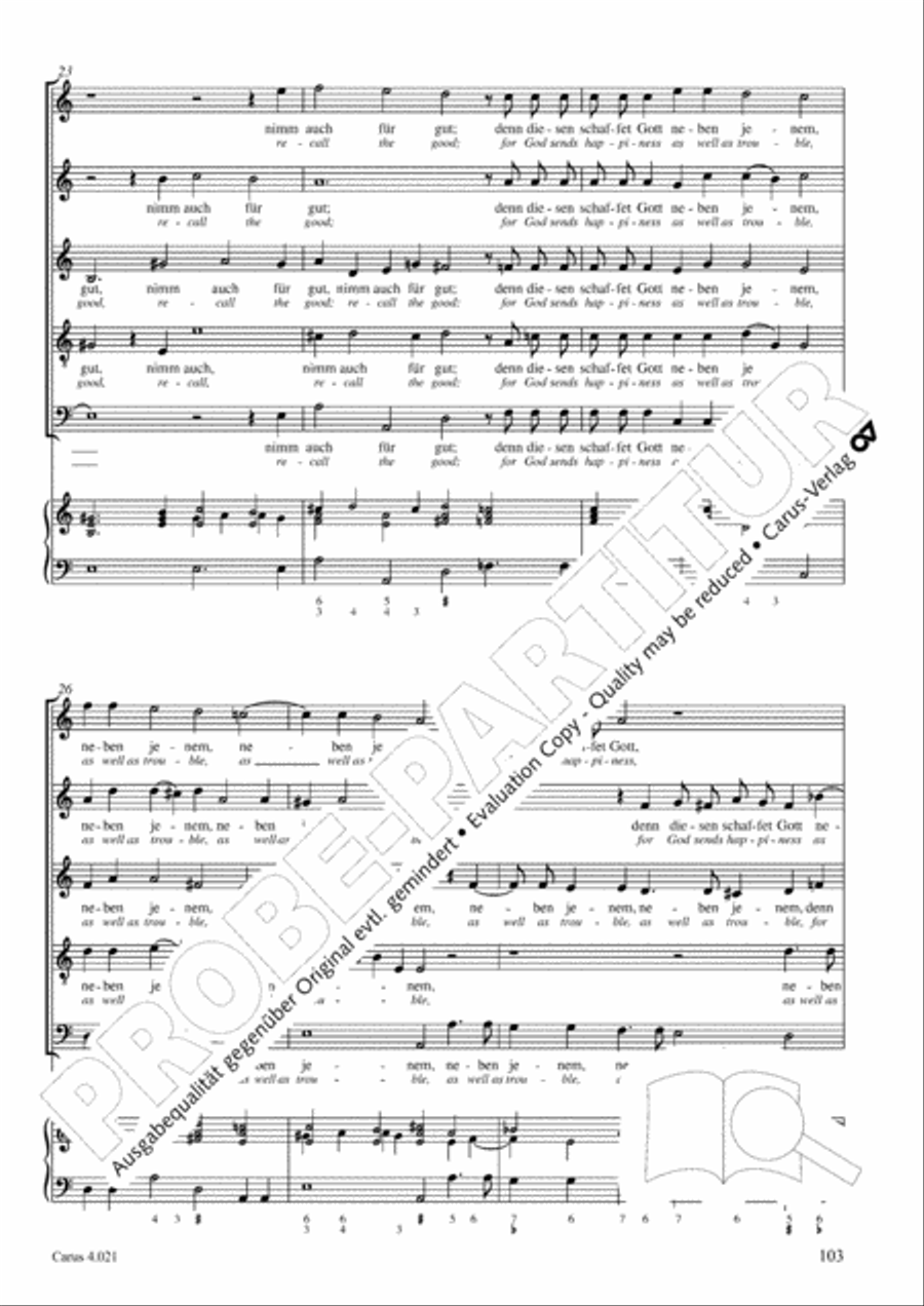 Schein: Israelsbrunnlein. Fontana d'Israel. Complete edition Choir scores gallery preview page 110