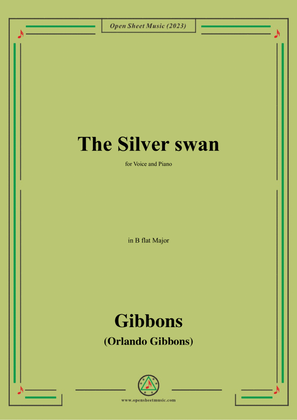 O. Gibbons-The Silver swan,in B flat Major