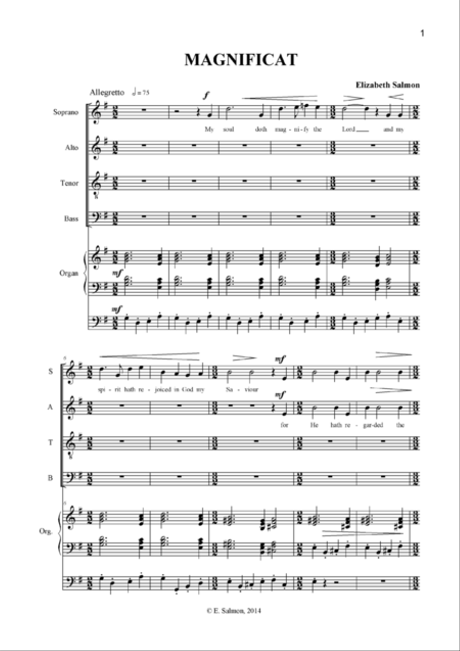Magnificat and Nunc Dimittis Divisi scores gallery preview page 1