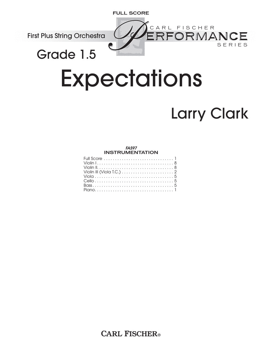 Expectations Expectations String Orchestra scores gallery preview page 1