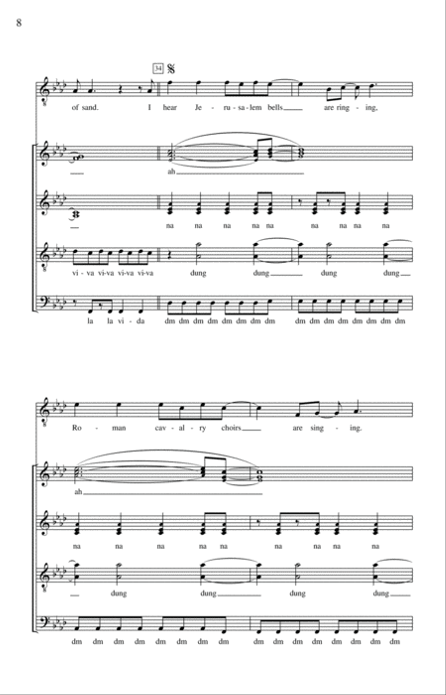 Viva La Vida (arr. Deke Sharon) 4-Part scores gallery preview page 6