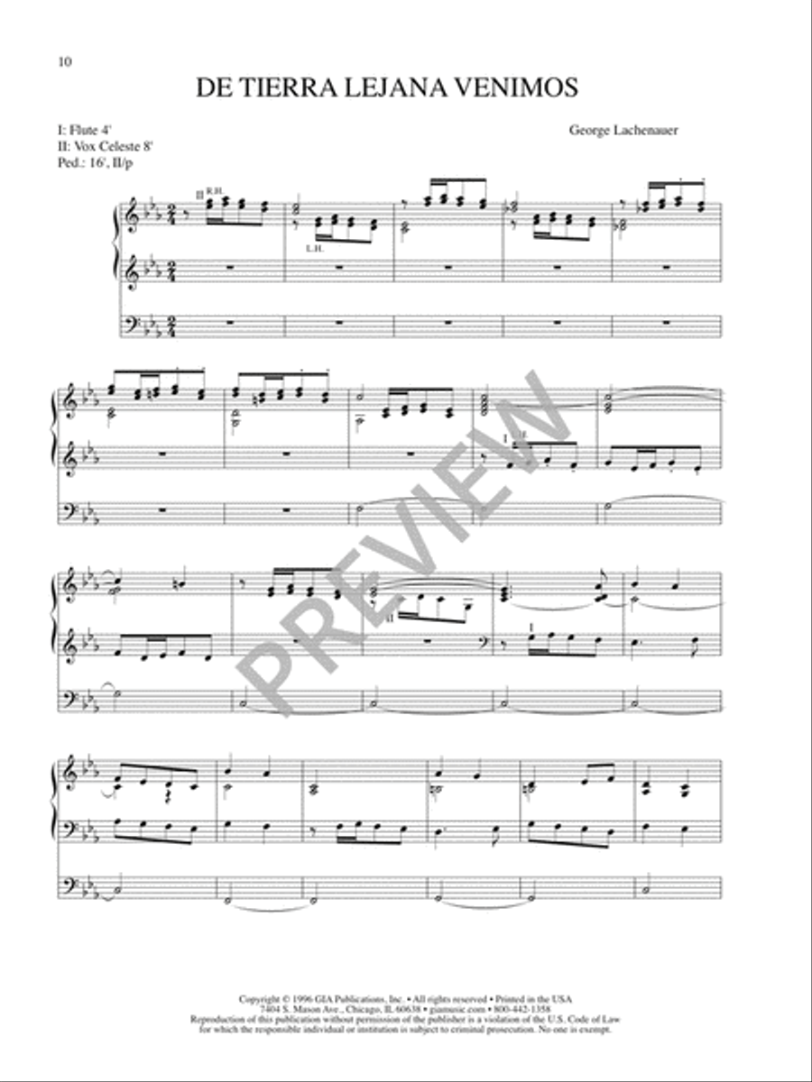 Three Hispanic Carols for Organ Organ Solo scores gallery preview page 12