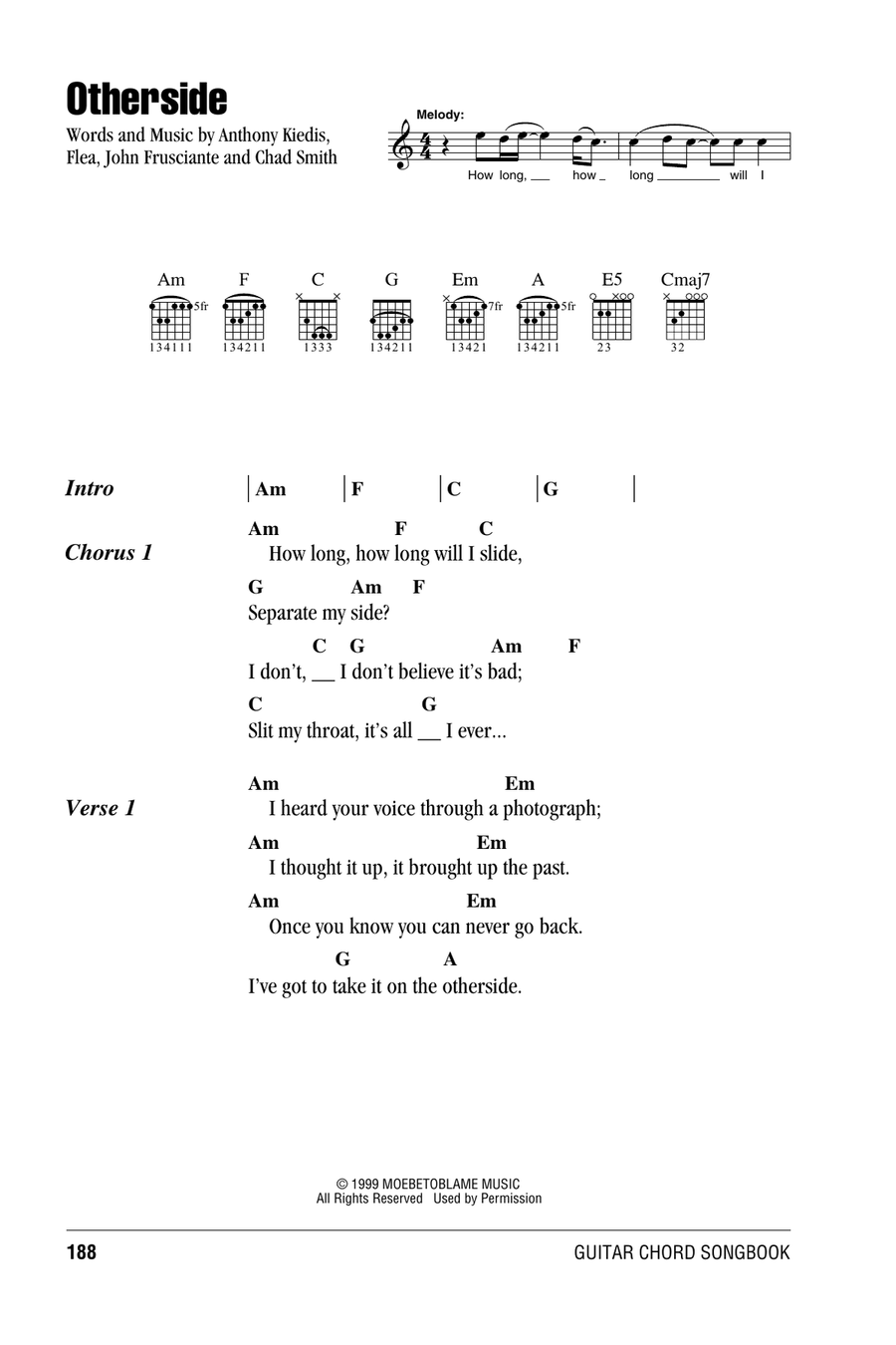 Otherside Acoustic Guitar scores gallery preview page 1