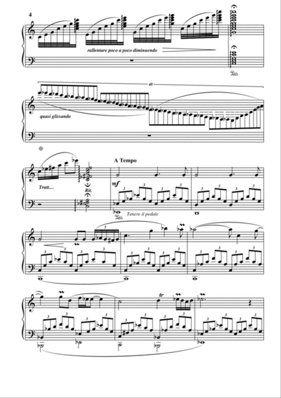 Nocturne in C major for piano 4-Part scores gallery preview page 4