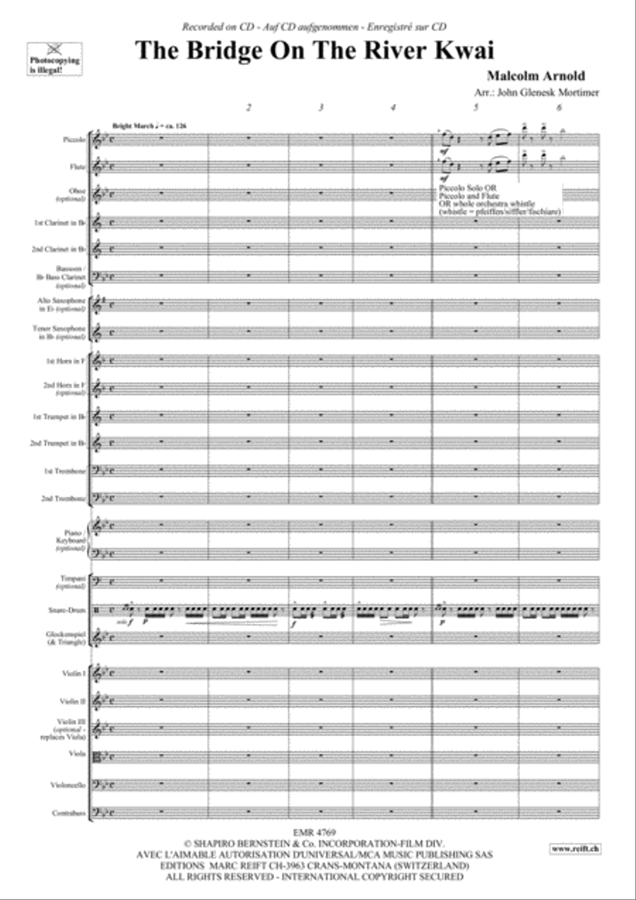 The Bridge On The River Kwai Orchestra scores gallery preview page 4