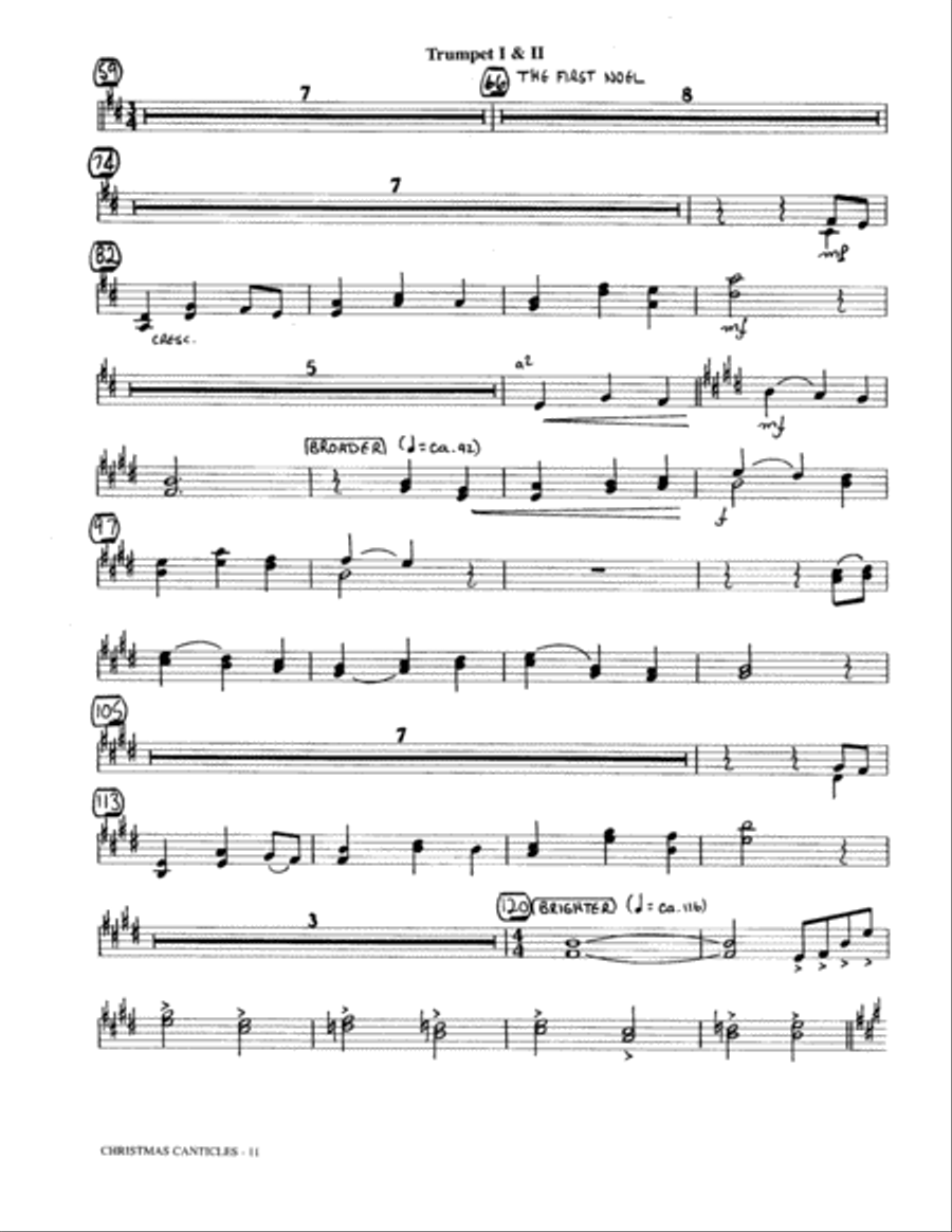 Christmas Canticles: A Cantata of Carols in Four Suites (Full Orchestra) - Bb Trumpet 1,2 Choir scores gallery preview page 8