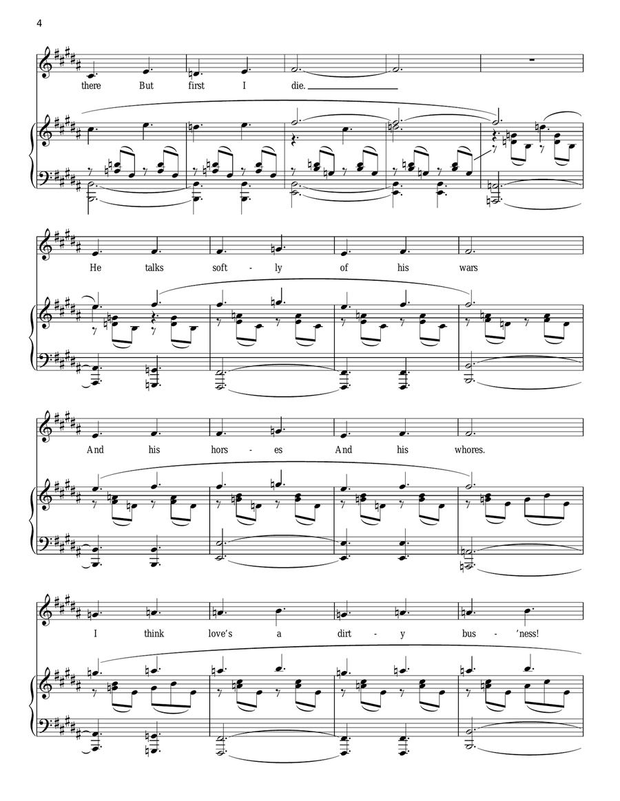 Every Day A Little Death Piano, Vocal scores gallery preview page 4