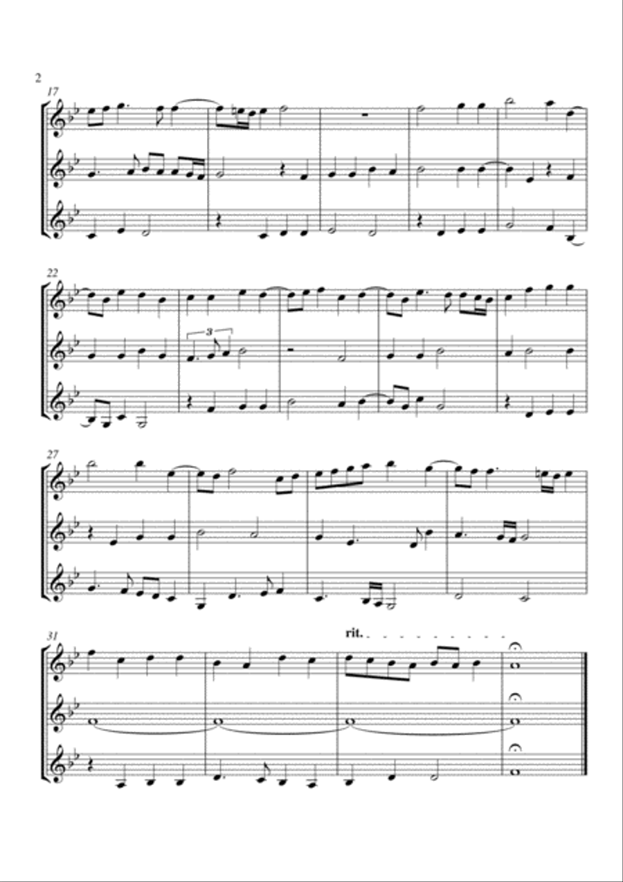Justus Es, Domine Trumpet Trio scores gallery preview page 2
