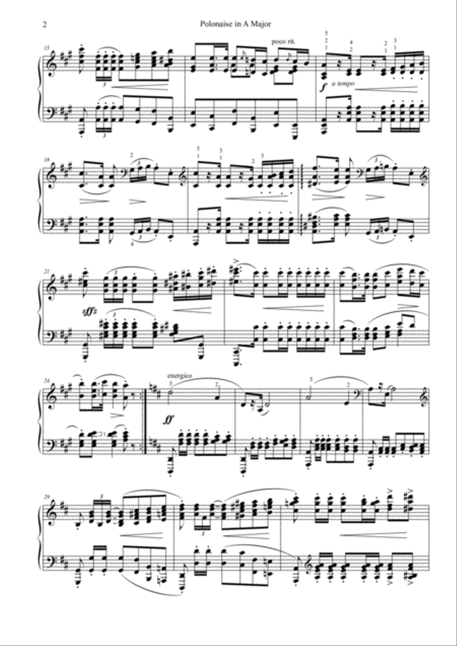 Polonaise Op.40 No.1 Polonaise Op.40 No.1 Piano Solo scores gallery preview page 2
