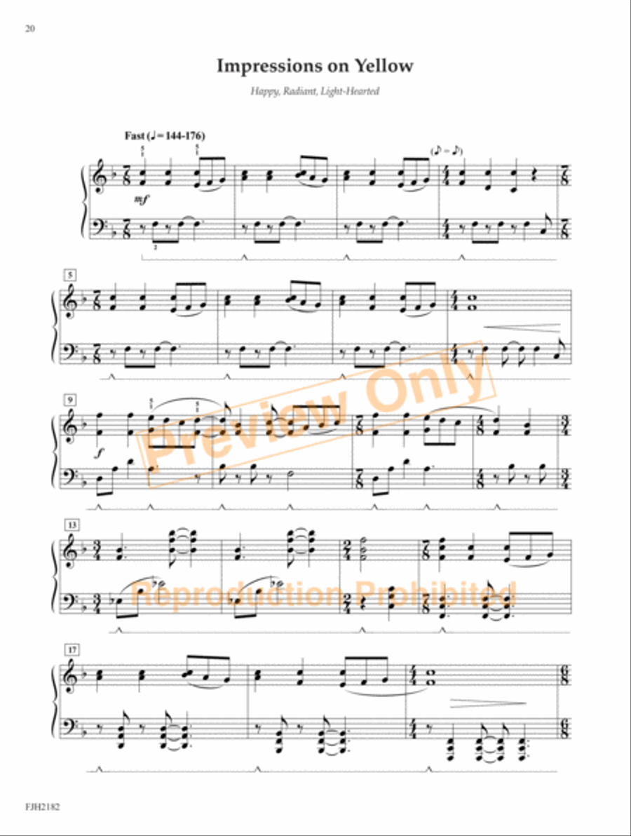 Impressions on Color (NFMC) Piano Solo scores gallery preview page 4