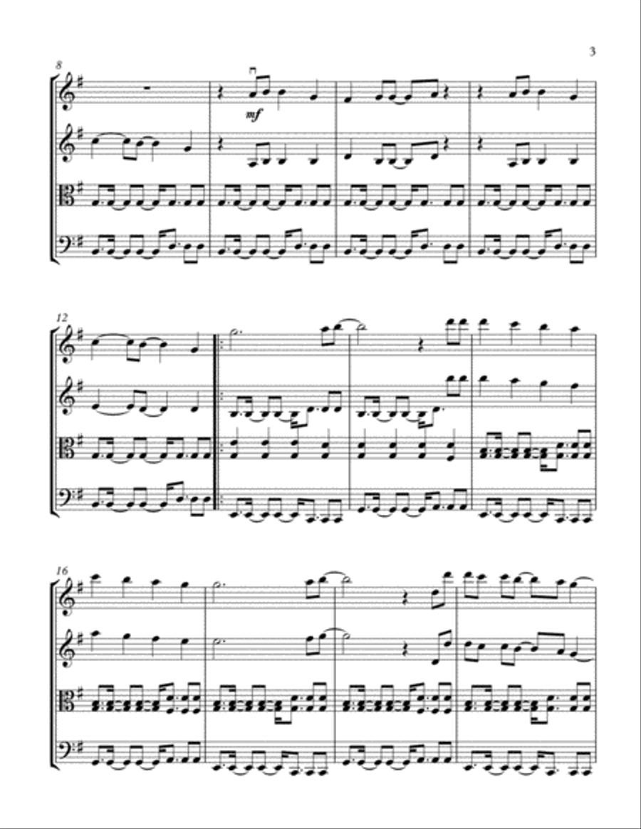 We Found Love String Quartet scores gallery preview page 3