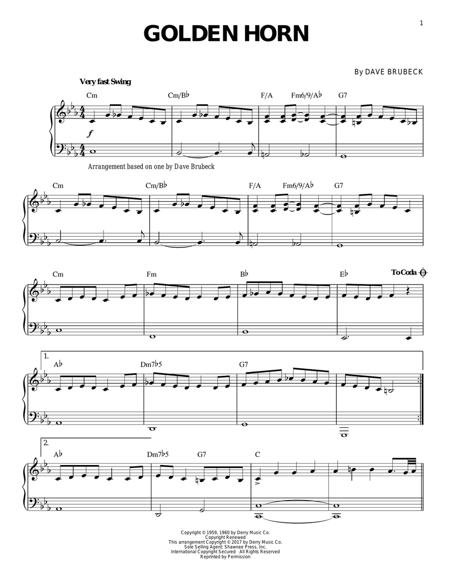 Golden Horn Golden Horn Horn scores gallery preview page 1