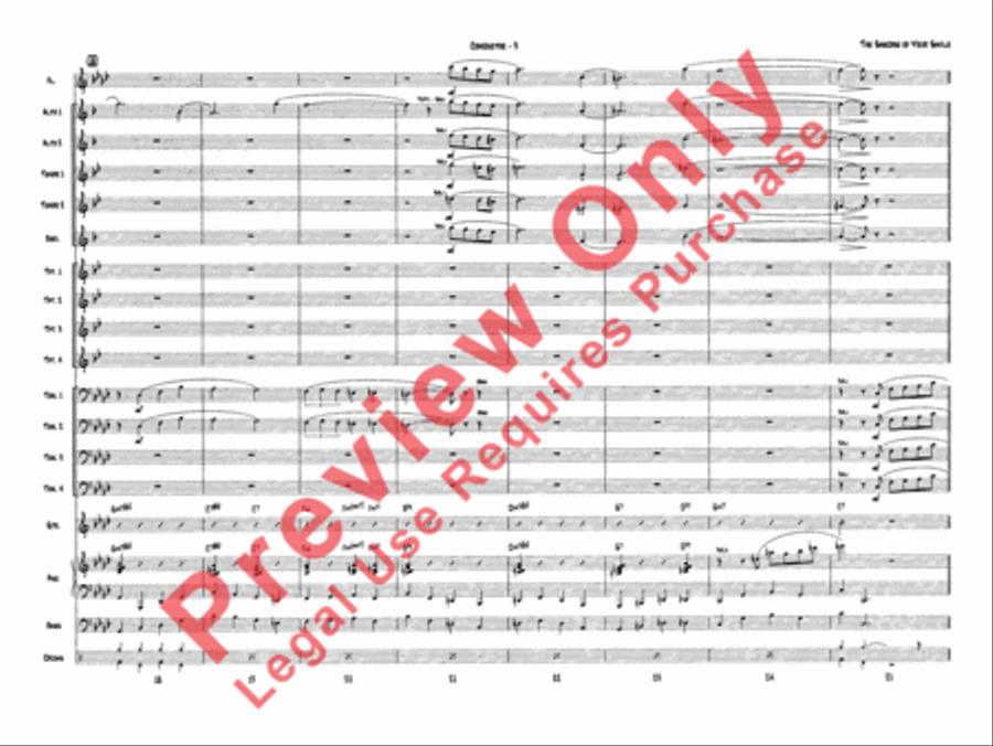 The Shadow of Your Smile (from The Sandpiper) Jazz Ensemble scores gallery preview page 5