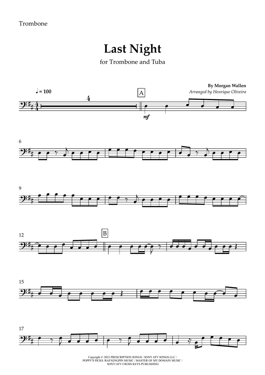 Last Night Brass Duet scores gallery preview page 6