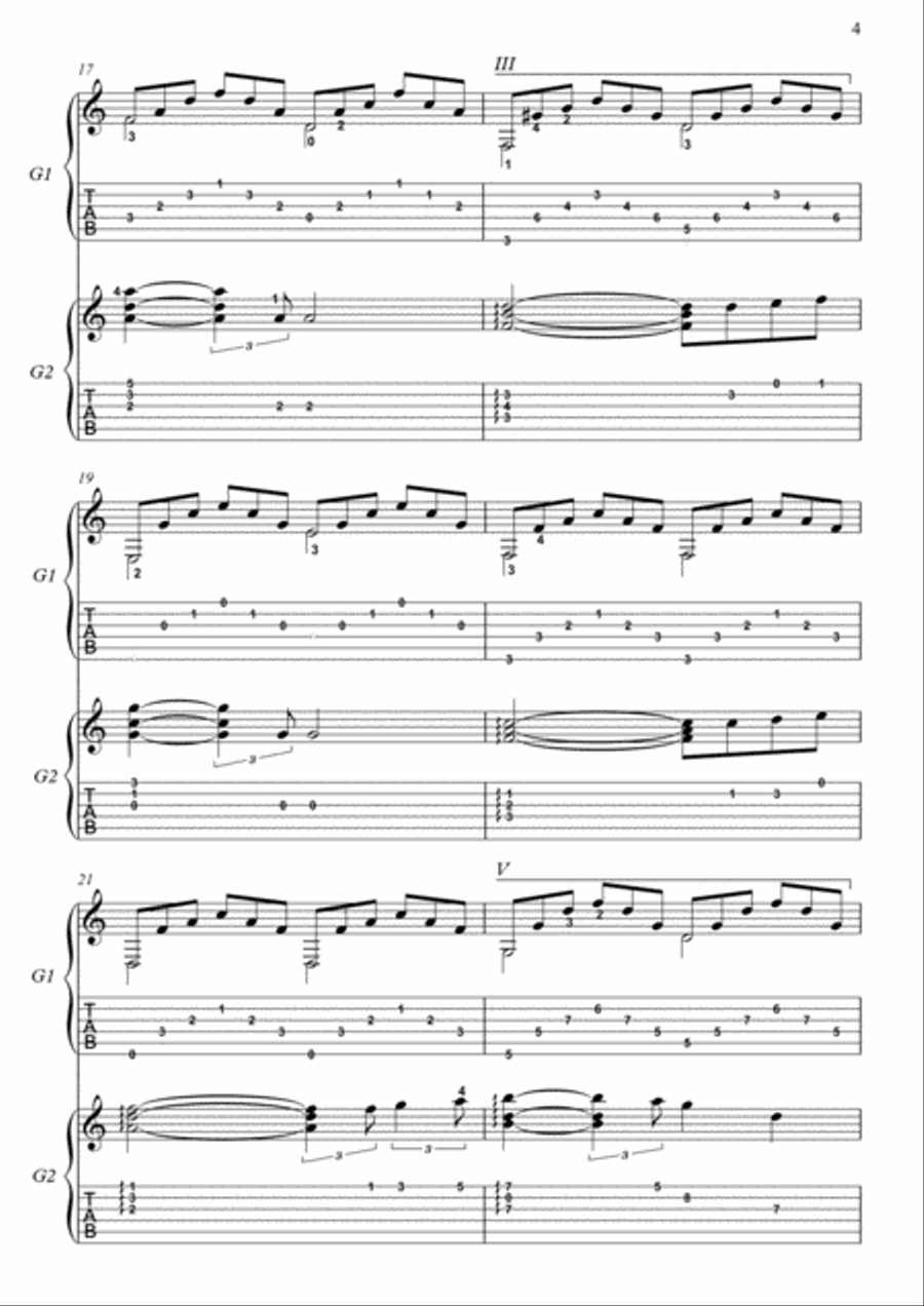 Ave Maria guitar duet Acoustic Guitar scores gallery preview page 4
