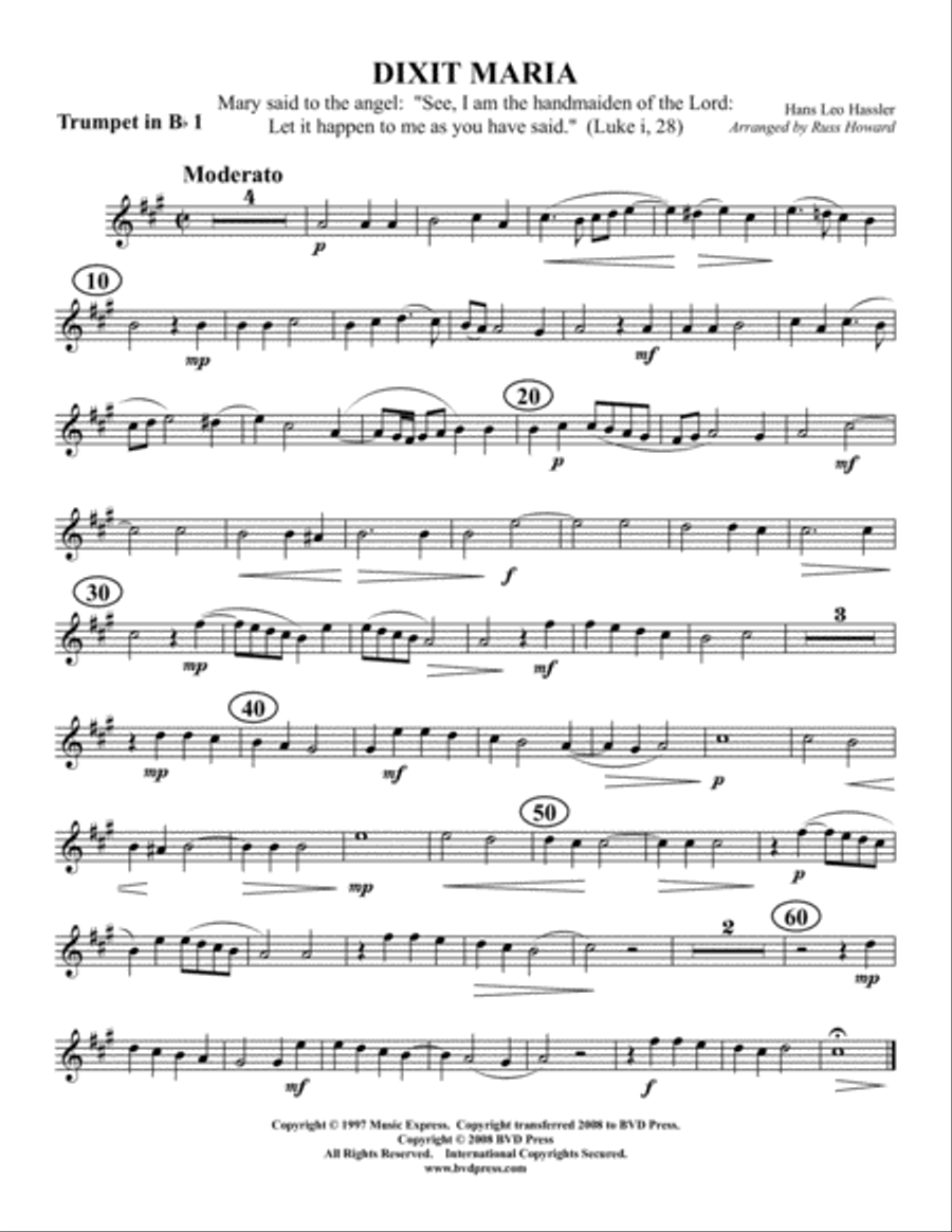 Dixit Maria Brass Quartet scores gallery preview page 4