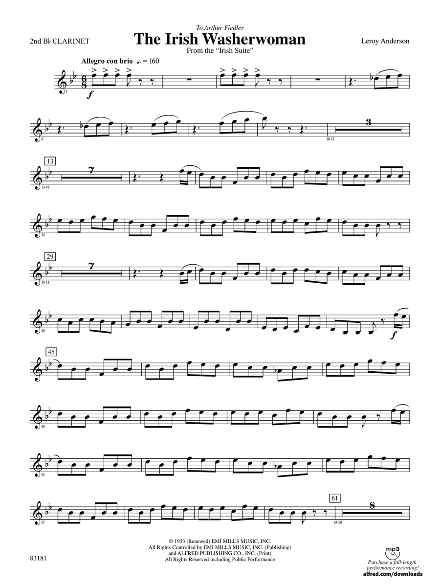 The Irish Washerwoman (from the Irish Suite): 2nd B-flat Clarinet