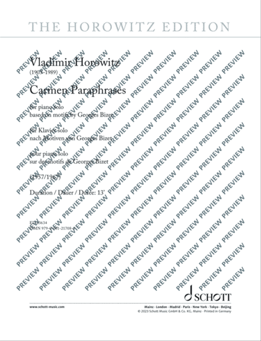 Carmen Paraphrases Piano Solo scores gallery preview page 2