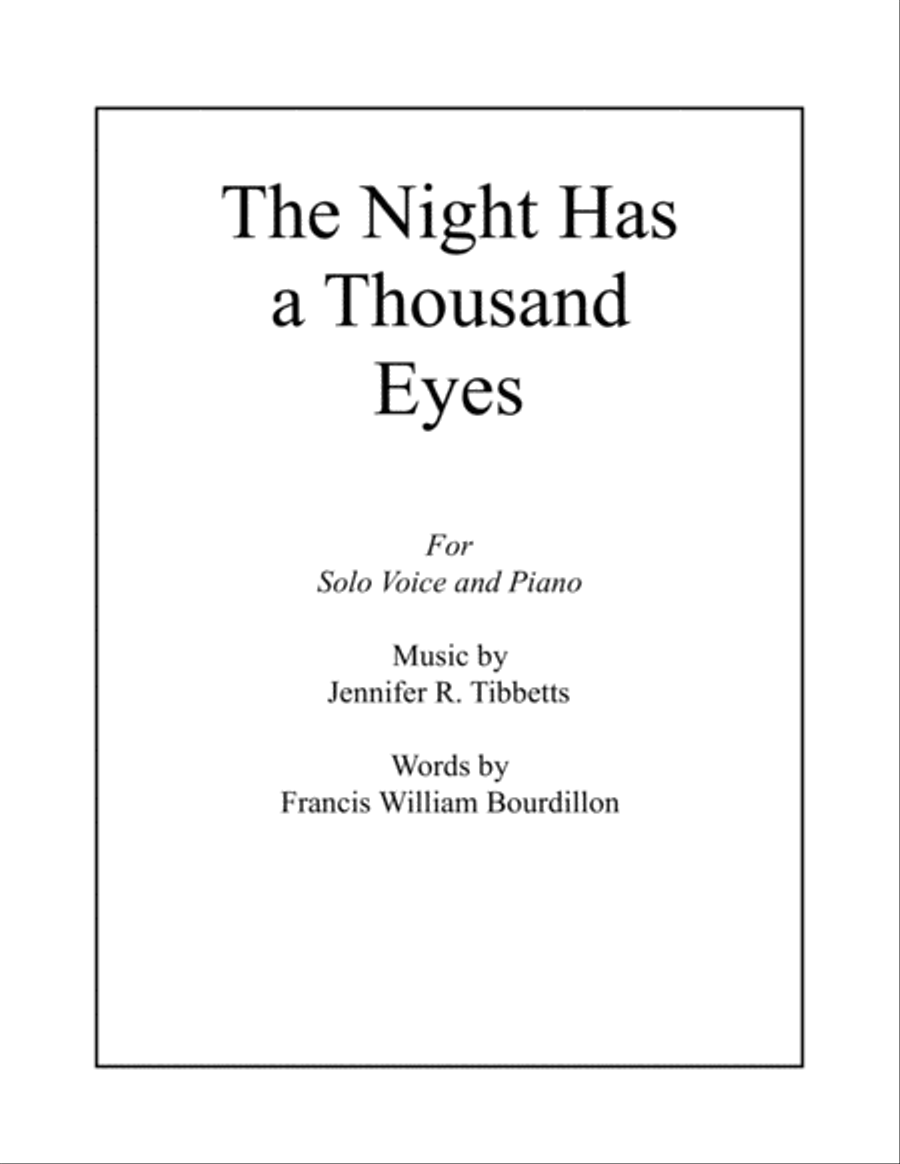 The Night Has a Thousand Eyes Voice scores gallery preview page 1