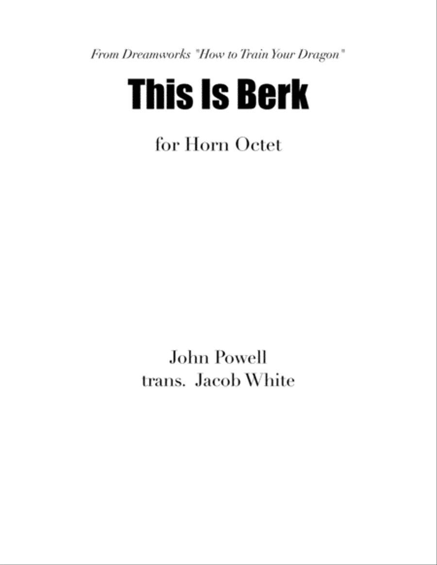 This Is Berk Horn scores gallery preview page 1