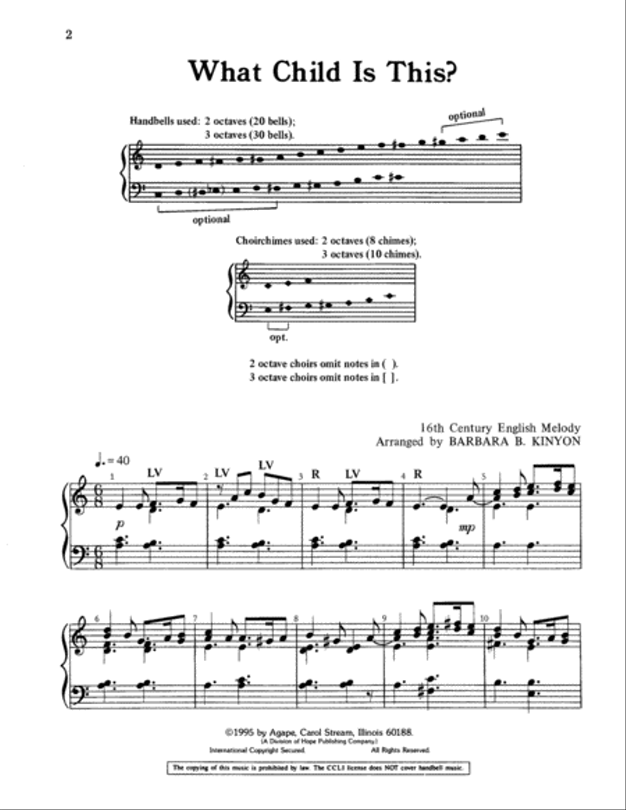 What Child is This? 3-Octaves scores gallery preview page 2