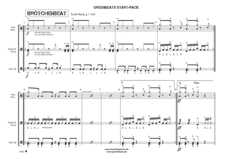 START PACK (greenbeats) - 7 Pieces for Percussion Ensemble image number null