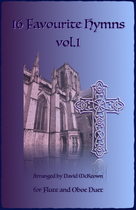Book cover for 16 Favourite Hymns Vol.1 for Flute and Oboe Duet