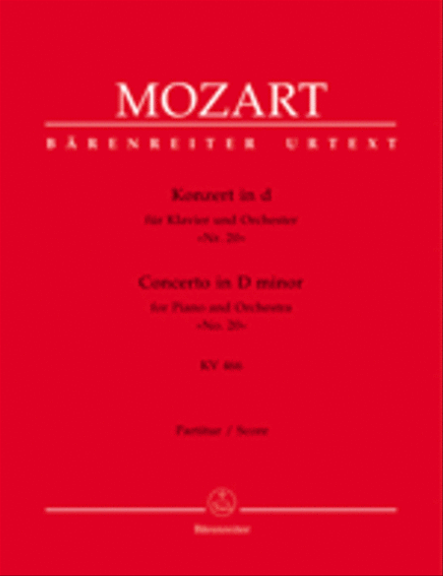 Concerto for Piano and Orchestra no. 20 in D minor K. 466 Flute scores gallery preview page 1